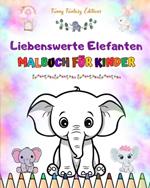 Liebenswerte Elefanten Malbuch f?r Kinder Niedliche Szenen von liebenswerten Elefanten und ihren Freunden: Charmante Elefanten, die die Kreativit?t und den Spa? der Kinder f?rdern