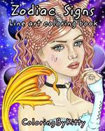ColoringByKitty: Zodiac signs: Line Art Coloring Book