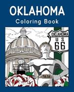 Oklahoma Coloring Book: Painting on USA States Landmarks and Iconic, Stress Relief Activity Books