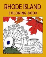 Rhode Island Coloring Book: Adult Painting on USA States Landmarks and Iconic, Stress Relief Activity Books