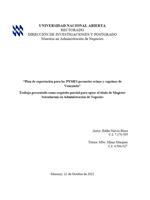 Plan de exportación para las PYMES pecuarias ovinas y caprinas de Venezuela