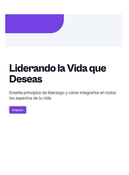 Liderando la vida que deseas