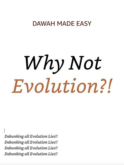 Why Not Evolution?!