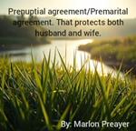 Prenuptial agreement/Premarital agreement. That protects both husband and wife.