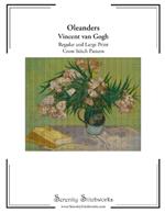 Oleanders Cross Stitch Pattern - Vincent van Gogh: Regular and Large Print Pattern