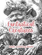 Fantastical Creatures Adult Coloring Book Grayscale Images By TaylorStonelyArt: Volume I