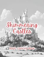 Shimmering Castles Adult Coloring Book Grayscale Images By TaylorStonelyArt: Volume I