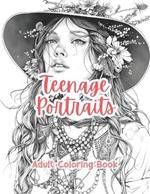 Teenage Portraits Adult Coloring Book Grayscale Images By TaylorStonelyArt: Volume I