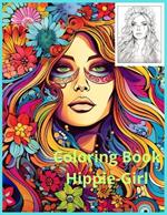 Coloring Book Hippie-Girl: Fashion Coloring for Teens & Adults