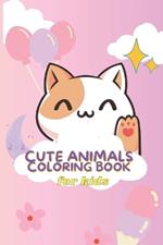 Cute Animals Coloring Book for kids: In both English and French