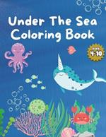 Under The Sear Coloring Book: Bold and Easy Designs for Adults and Kids: Underwater Animals, Ocean, Marine Life, Fish