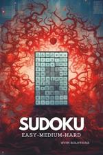 Sudoku hard book with solutions: Easy, medium and expert levels