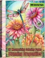 Stunning Dragonflies: 37 Coloring Pages