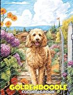 Goldendoodle Coloring Book: Adorable Dog Coloring Pages Featuring 50 Dogs and Puppies Illustrations for Adults Relaxation