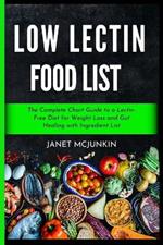 Low Lectin Food List: The Complete Chart Guide to a Lectin-Free Diet for Weight Loss and Gut Healing with Ingredient List