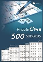 Puzzle Time: 500 Sudokus Puzzles