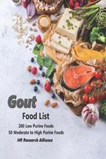 Gout Food List: 200 Low Purine Foods 50 Moderate to High Purine Foods