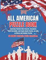 The All American Puzzle Book: Patriotic Puzzles For Adults And Seniors