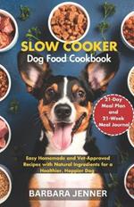 Slow Cooker Dog Food Cookbook: Easy Homemade and Vet-Approved Recipes with Natural Ingredients for a Healthier, Happier Dog