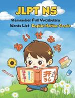 JLPT N5 Remember Full Vocabulary Words List - English Haitian Creole: Easy Learning Japanese Language Proficiency Test Preparation for Beginners