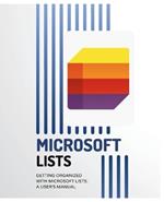 Getting Organized with Microsoft Lists: A User's Manual