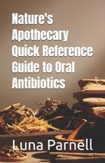 Nature's Apothecary Quick Reference Guide to Oral Antibiotics