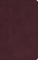 CSB Personal Size Bible, Holman Handcrafted Collection, Premium Marbled Burgundy Calfskin