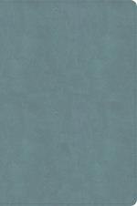 CSB Giant Print Single-Column Bible, Earthen Teal Suedesoft Leathertouch