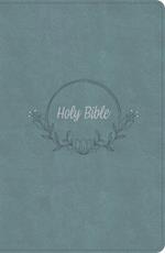 KJV Large Print Personal Size Reference Bible, Earthen Teal Suedesoft Leathertouch, Indexed