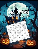 Halloween: Puzzle book for kids: with coloring pages.