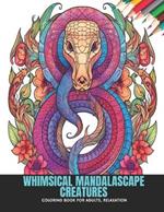 Whimsical Mandalascape Creatures: Coloring Book for Adults, Relaxation, 50 Pages, 8.5 x 11 inches