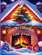 100 page country christmas coloring book for adult and seniors