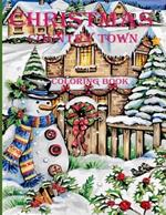 Christmas Country Town Coloring Book