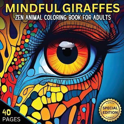 Mindful Giraffes: Zen Animal Coloring Book for Adults, Stress-relief and Relaxation Animal Mandalas and Patterns, Mindfulness Coloring Pages to Reduce Stress and Anxiety, Zentangle Animals, Zen Coloring for Mindful People - Poline Dusoleil - cover