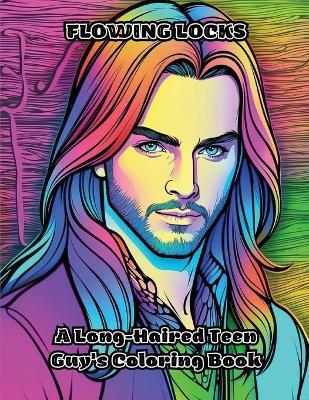 Flowing Locks: A Long-Haired Teen Guy's Coloring Book - Colorzen - cover