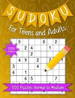 Sudoku For Teens And Adults. 500 Puzzles Normal To Medium 2024 Edition.: Activities Book With Solutions For Fun, Relaxation Or Stroke Recovery.