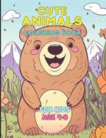 Cute animals coloring book: For kids, age 4-8