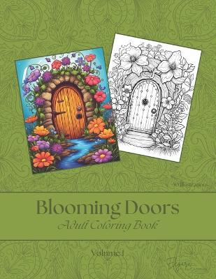 Blooming Doors - Adult Coloring Book - Volume 1 - Elegara Publications - cover