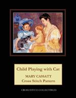 Child Playing with Cat: Mary Cassatt Cross Stitch Pattern