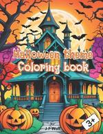 Halloween theme Coloring book: Coloring book for Children filled with 