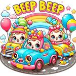 Beep Beep: A Fun and Cute Cars Coloring Book