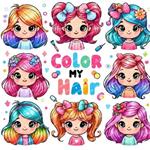 Color My Hair: A Coloring Book of Fun and Fabulous Hairstyles