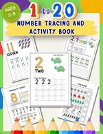 1 to 20 Number Tracing and Activity Book for Ages 3-5: 100+ Tracing and Activity Pages for Preschoolers Trace Numbers in Figures and Words Pre-Math Activities such as Big Small, Counting, Long Short, and many more!