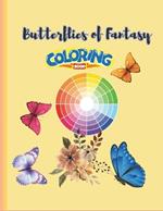 Butterflies of Fantasy: Coloring Book for Grown-Ups