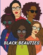 Black Beauties Coloring Book: 50 Pages