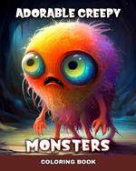 Adorable Creepy Monsters Coloring Book: Cute Mini Monsters, Fantasy Creatures to Color for Adults and Teens