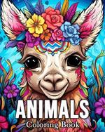 Animal Coloring Book: 50 Cute Images for Stress Relief and Relaxation
