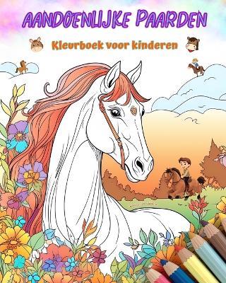 Aandoenlijke paarden - Kleurboek voor kinderen - Creatieve en grappige scènes van lachende paarden: Charmante tekeningen die creativiteit en plezier voor kinderen stimuleren - Colorful Fun Editions - cover