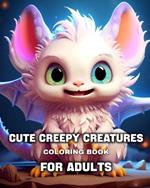 Cute Creepy Creatures Coloring Book For Adults: Fantasy Animals and Adorable Creatures to Color for Adults and Teens