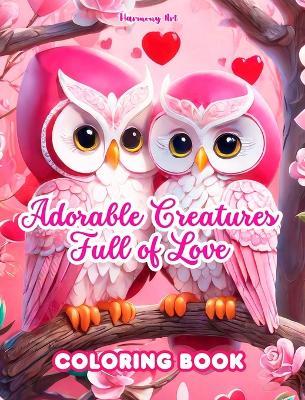 Adorable Creatures Full of Love Coloring Book Source of infinite creativity Perfect Valentine's Day gift: Unique collection of enchanting animals and fantastic creatures that ooze love - Harmony Art - cover